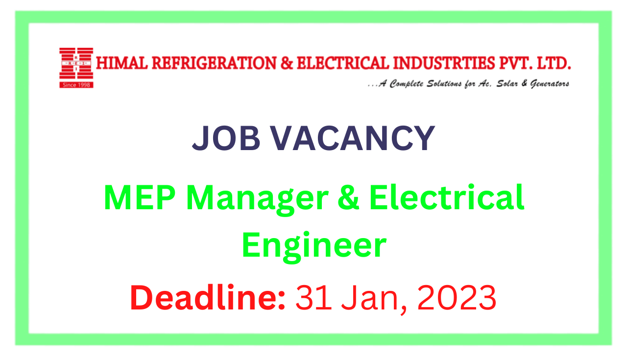 electrical job vacancy