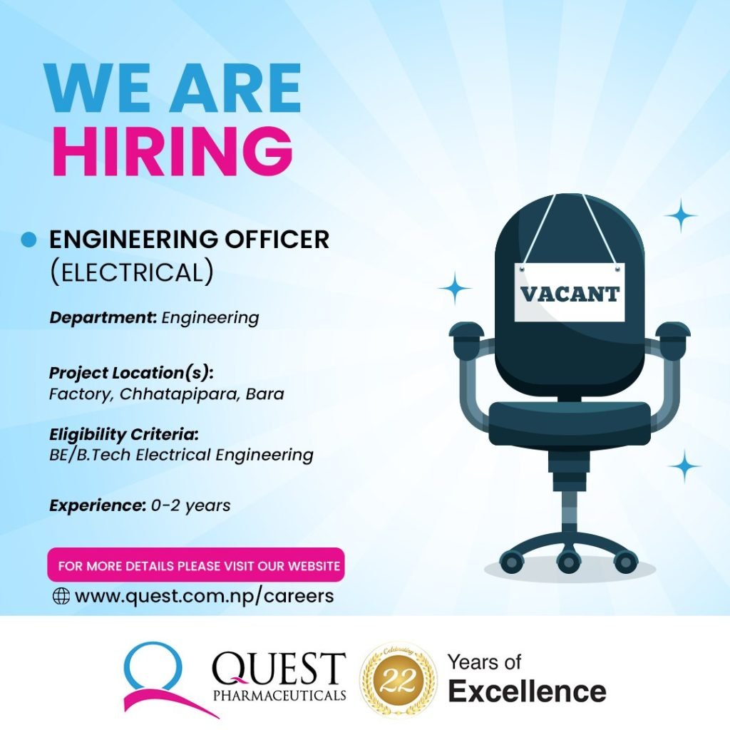 Quest Pharmaceuticals Vacancy Electrical Engineer